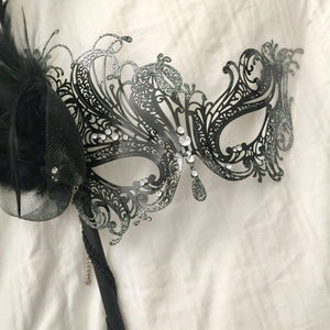 Black & Silver Masquerade Mask